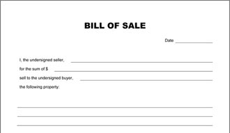 bill of sale