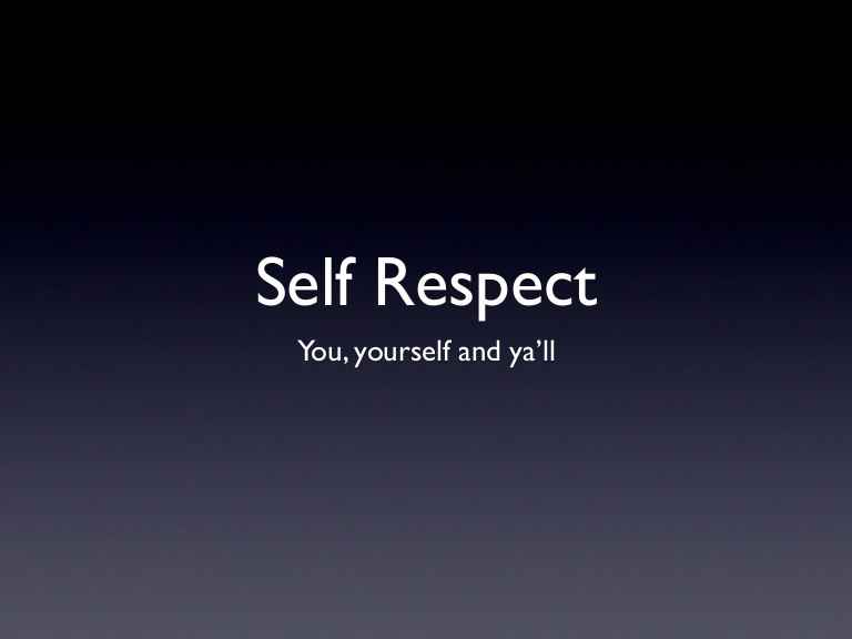 self respect